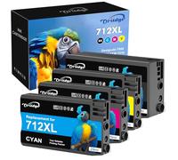 712XL Cartouches d'encre pour HP 712 3ED71A 3ED70A 3ED68A 3ED67A 3ED69A | Compatible pour HP DesignJet T650, T630, T250, T230