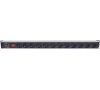 [714044] INTELLINET Multiprise Rackable 19" 12 x Schuko interrupteur et 1,6 m...