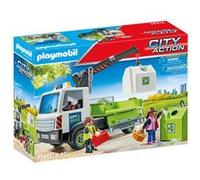Playmobil Camion-grue de recyclage de verre City Action 71431 – grue pivotante, avec personnages