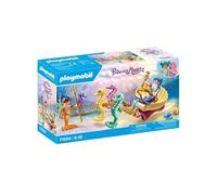 Playmobil 71500 Calèche avec sirènes et hippocampes - Princess Magic - Comprend Deux Personnages, Une calèche, des Coquillages Qui se fixent sur la Baignoire et des hippocampes - Dès 4 Ans