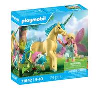 71842 Licorne Fleur de soleil avec fée - PLAYMOBIL - Bleu - Dès 4 ans