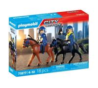71877 2 policiers cavaliers avec leurs chevaux