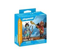 Playmobil Duo Pack Chevalier Novelmore contre Raider Burnham – 15 pièces, armes et accessoires