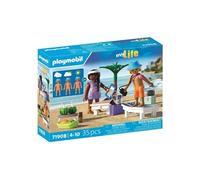 Playmobil Voyage en couple à la plage 71908 – vacanciers et transats Bleu