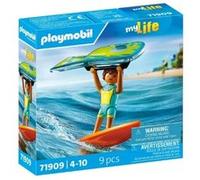 71909 Playmobil Wingsurfer : homme, planche and aile Bleu