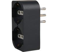 71943 Double Adaptateur Économiseur, Multi-Socket Deux Avant P40 Multifonctionnel (10/16A + Allemand Schuko), Italien 16A Grand Plug Pour Pas De Coïncidence Avec Les Prises/Interru[DYB983690]