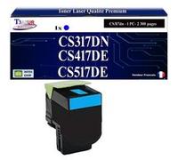 71B20C0 - Toner compatible avec Lexmark CS317dn, CS417dn, CS517de Cyan - 2 300 pages