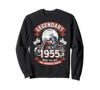 71e Anniversaire légendaire Depuis 1955 crâne Motard Moto Sweatshirt