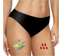 71Nmly Maillot de Bain menstruel Femme,aillot de Bain pour regle,sous-vêtements menstruels étanches,Femme Bas de Maillot de Bikini,Culotte de Bain Menstruelle Flux Moyen(L)