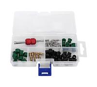 71pcs Air Condition Repair R134a Kit de Joint de Tuyau AC Adaptateur Universel de Tuyau de Recharge de Climatisation Assortiment de Noyaux de Valve Joints de Tuyau Outil de Réparation de Valves