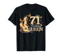 71st Birthday Queen 71 and Fabulous 71 Years Old Women Girls T-Shirt