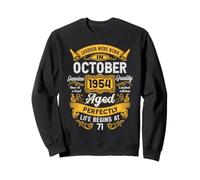 71st Birthday The Real Legends October 1954 71 Years Old Men Sweatshirt