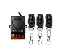 72-220V RF Wireless Remote Control Switch 433mhz Receiver Transmitter 30A Relay,1Receiver 3 Remote