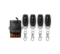 72-220V RF Wireless Remote Control Switch 433mhz Receiver Transmitter 30A Relay,1Receiver 4 Remote