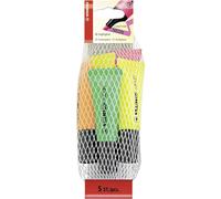 STABILO NEON - Surligneur - Filet x 5 surligneurs fluo - Couleurs assortis