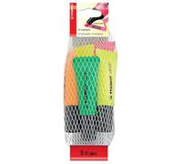 STABILO Surligneurs Texmarker NEON Filet de 5 Assortis
