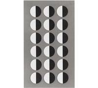 72 autocollants yeux ronds blanc et noir - 1,5 cm - Rico Design Blanc G