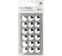 72 autocollants yeux ronds regard côté - 1,5 cm - Rico Design Blanc G