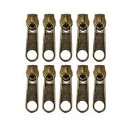 72 boutons métalliques pour fermeture éclair en nylon, cordon de serrage gratuit #5, tirette à fermeture éclair pour réparation ou montage de fermeture éclair, ancien extracteur doré, (#5, 666)