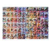 72 cartes de collection Naruto, série de couvertures de bandes dessinées, cartes flash laser, Uzumaki Naruto, Uchiha Sasuke, collection d'anime classique, jouet Frosted flash-72pcs