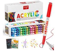 72 Couleurs Feutre Acrylique Marqueur Peinture Acrylique à pointe dure de 1mm Pour Papier Verre Céramique Métal Plastique