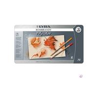 Lyra Germany – Crayons de couleur Rembrandt Polycolor 72 couleurs – boîte métal