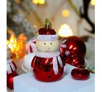 72 Décorations de Noël, Ensemble de Noël Incassables, Boules de Noël en Plastique, Père noël avec Crochets Inclus pour Convient pour Une Fête de noël, Une Décoration de Mariage (Red+White)