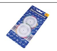 72 épingles roue à épingles pack de 2, 1x 32 pièces, 30mm de long, 1x 40 pièces, 37mm de long, couleurs assorties sur carte blister