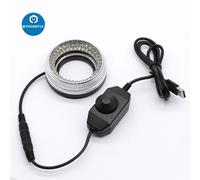 72 LED SMD USB, éclairage annulaire réglable, lampe illuminateur pour Microscope stéréo industriel, caméra vidéo HDMI USB 110V-220V