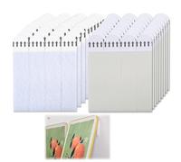 72 PCS Languette Accroche Tableau Auto-adhésive (36 Paires) - Bande Pour Accrocher Des Tableaux Sans Percer, Double Face Fortement Adhésive, Sans Résidu Pour Cadre & Décoration Murale (Blanc, 19x92mm)