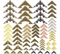 72 Pcs Protections d'angle en Métal pour Livres, Protecteur Coin de Livre Vintage Métal, Album Photo Coins Décorations, Coin de Protection pour Album Photo, Livres, Scrapbooking, Menus