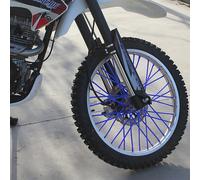 72 Pcs Vélo Parlé Peaux Couvre Moto Motocross Vélo Vtt Jante Roue Wraps Protecteur Kit (Couleur Aléatoire)