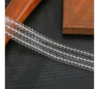 72 perles rondelles en cristal de verre de 5 x 8 mm, forme abaque, blanches, idéales pour la création de bijoux (bracelets, colliers, boucles d'oreilles, etc.)