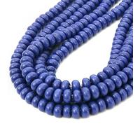 72 perles rondelles en cristal de verre de 5 x 8 mm, forme abaque, pour la création de bijoux (bracelets, colliers, boucles d'oreilles) - Bleu foncé