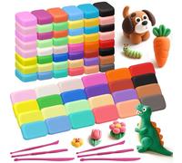 72 Pièces Argile Autodurcissante Pâte, 36 Couleurs Air Dry Clay pour Enfants, Argile Sèche à l'Air, Pate Durcissante, Pâte à Modeler Magique avec 6 Outils de Sculpture