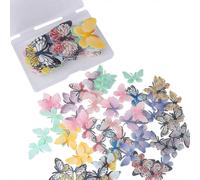 72 pieces comestibles papillon gateau decoration papillon papier gaufre gateau decoration papillon papier de riz gluant cupcake decoration 3d comestible papier gaufre gateau