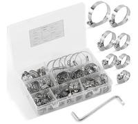 72 Pièces Ensemble de Colliers de Serrage Inoxydables Réglables - Serre Joint, Collier de Serrage Métallique, Kit Polyvalent pour Tuyaux de Divers Diamètres, Plomberie, Automobile, Jardin et Bricolage