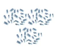 72 Pièces Faux Ongles Autocollants Ballerine Bleus, Résine | Effet Pailleté Doré, Pose Facile et Retrait Simple, Réutilisables, Confortables, pour Voyage et Soirée
