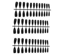 72 Pièces Faux Ongles de Salon Longs, Pointus, Noir, Abs | Décoration Nail Art à Domicile, Pose Facile, Aspect Fantaisie, pour Filles et Femmes, Style Unique