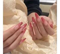 ?72 Pièces Faux Ongles?Dégradé De Pêche Pur Désir Tempérament Porter Manucure Fini Faux Ongle Manucure Patch Ongle Patch Ongle Amovible