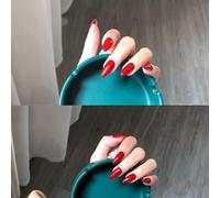 ?72 Pièces Faux Ongles?Européen Et Américain Longue Mode All-Match Goutte D'eau Ongles Déesse Manucure Couleur Unie Faux Ongles Patch Faux Ongles