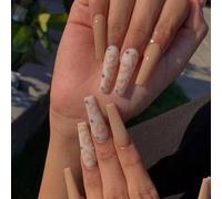 ?72 Pièces Faux Ongles?Faux Ongles Européens Et Américains, Long Ballet, Clous De Cercueil, Faux Ongles, Porter Des Ongles, Ongles Finis, Autocollants À Ongles, Autocollants À Ongles