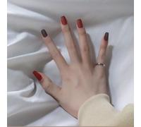 ?72 Pièces Faux Ongles?Les Faux Ongles Détachables De Printemps Portent Un Long Ongle De Couleur Café Foncé Caramel Givré De La Série Royal Sister