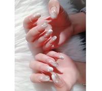 ?72 Pièces Faux Ongles?Net Rouge Paillettes Étoile Ongle Manucure Portant Ongle Amovible Faux Ongle Fini Ongle Pièce Ongle Autocollant Ballet Ongle