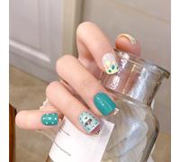 ?72 Pièces Faux Ongles?Ongles Patch Étudiants Portent Un Produit Fini Frais Chocolat Amour Crème Glacée Faux Ongles Ongles