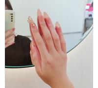?72 Pièces Faux Ongles?Patch D'art D'ongle Fini Pièces De Faux Ongles Amovibles Ongles De Mariée Papillon Longs Européens Et Américains