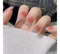 ?72 Pièces Faux Ongles?Tempérament Déesse Pur Désir Blush Chaud Et Doux Glace Douce Poudre Transparente Manucure Porter Ongle Amovible Faux Ongle Patch