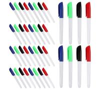 72 Pièces Feutres pour Tableau Blanc Effaçables 4 Couleurs Pointe Fine 1-2 | Encre Fluide et Peu Odorante, Écriture Verre, Miroirs ou Tableaux, pour Cours et Activités à Maison