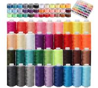72 Pièces Kit Fil Machine Assortiment 400 Yards Bobines Chaque, Fil Coudre Canette, Polyester Fils Couture Usage Main ou Surjeteuses (36 Couleurs)