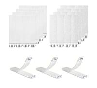 72 Pièces Scratch Autocollant Double Face Accroche Tableau Sans Percer 19 X 92 Mm Pour Affiches, Cadres Et Miroirs (Blanc)